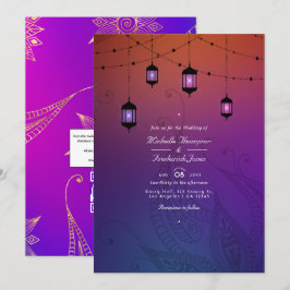Invitación Boda de Bollywood árabe con código QR RSVP