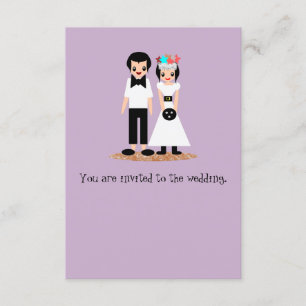 Invitación Boda de bolos novia y novio