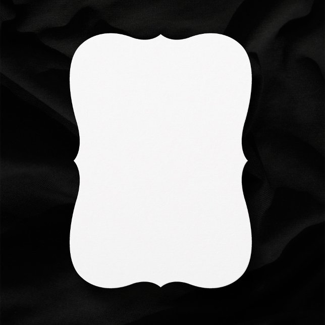 Invitación Boda de borde blanco de soporte sencillo (Plain white bracket edge wedding invitation on black background)