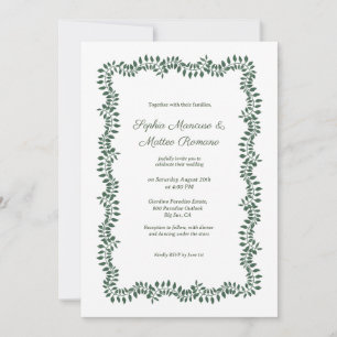 Invitación Boda de borde de vegetación botánica