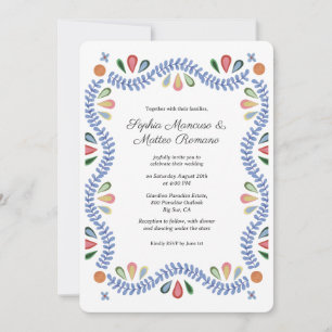 Invitación Boda de borde floral