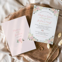 Boda de borde floral Rubor Pink and Gold Boho