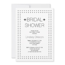 Boda de borde geométrico blanco negro ducha de nov