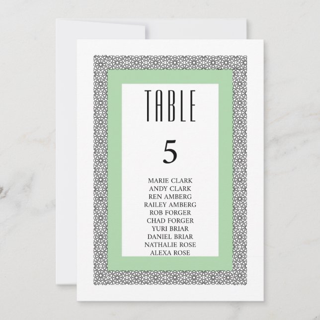 Invitación Boda de borde geométrico islámico turquesa (Anverso)