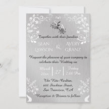 Boda de borde ornamental blanco y plateado