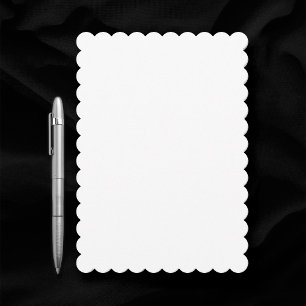 Invitación Boda de bordes de vieira blancos en blanco sencill