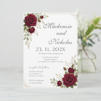 Invitación Boda de Borgoña