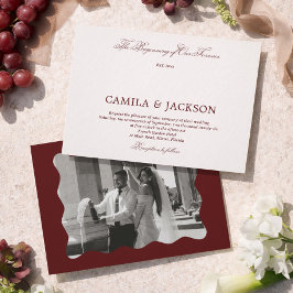 Invitación Boda de Borgoña de Antiguo Dinero Victoriano