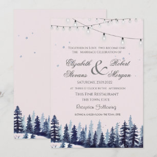 Invitación Boda de Bosque, Bosque, Pinos