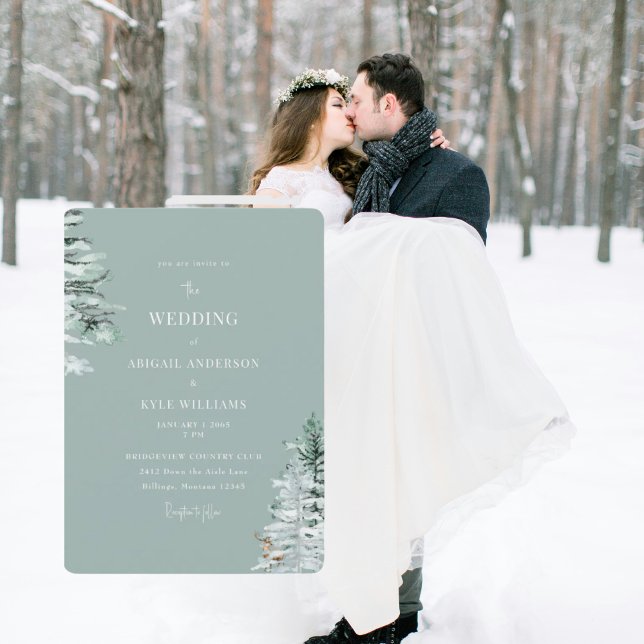 Invitación Boda de bosque de invierno (Subido por el creador)