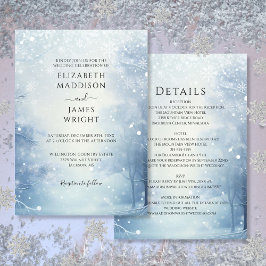 Invitación Boda de bosque de invierno todo en uno