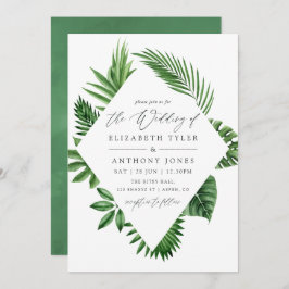Invitación Boda de Bosque Forestal Tropical