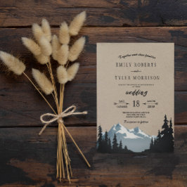 Invitación Boda de Bosques de Bosques de Montaña Rusa