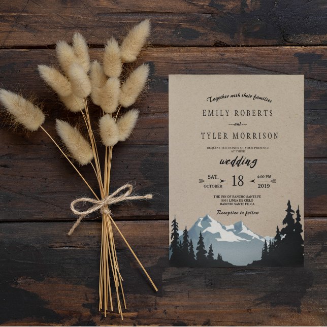 Invitación Boda de Bosques de Bosques de Montaña Rusa (Subido por el creador)