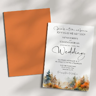 Invitación Boda de Bosques de Otoño Rústico