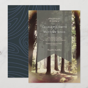 Invitación Boda de bosques de pino forestal