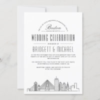 Boda de Boston | Modern Deco City Skyline