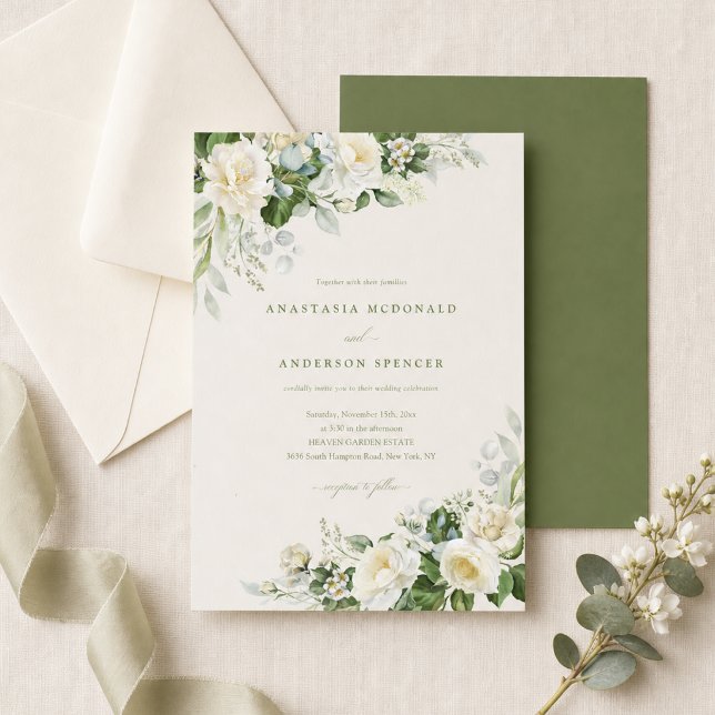 Invitación Boda de Botánica Moderna y Verdor (Subido por el creador)