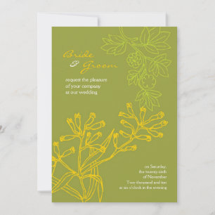 Invitación Boda de Botanica (verde del helecho)