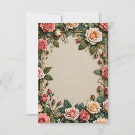 Invitación Boda de Bouquet de flores Rosas