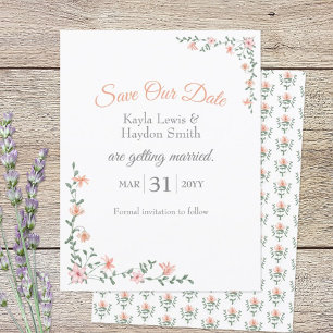 Invitación Boda de Bouquet Peach Save the Date