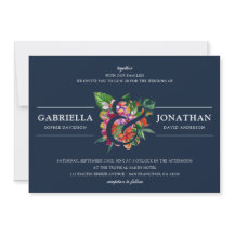 Boda de Bouquet Tropical Moderno de la Marina