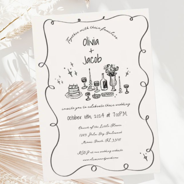 Invitación Boda de Bow de broma de escrúpulos de mano (Subido por el creador)