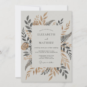 Invitación Boda de Bronce con Follaje Ornate