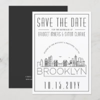 Boda de Brooklyn | Estilizado Skyline Guardar la f