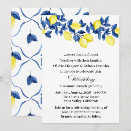 Invitación Boda de Brunch de Limón de Verano