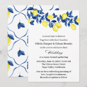 Invitación Boda de Brunch de Limón de Verano