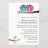 Boda de búhos románticos