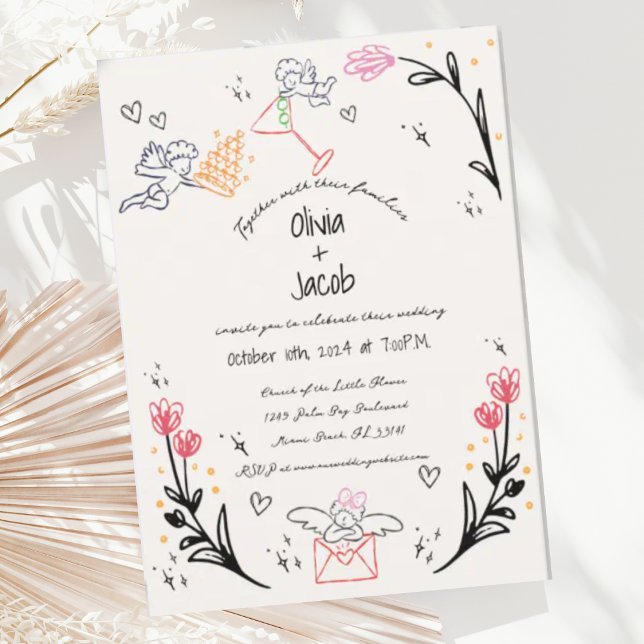 Invitación Boda de Burbujas de Flor Silvestre de Diversión co (Subido por el creador)