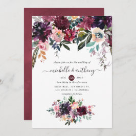 Invitación Boda de Burdeos