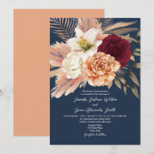 Boda de Burgundy y Azul Marino