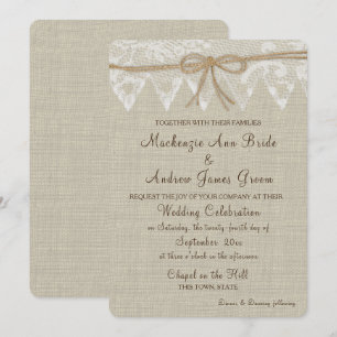 Invitación Boda de Burlap