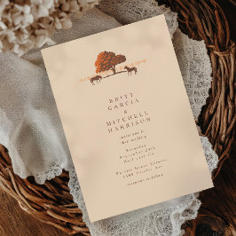 Invitación Boda de caballos de la valla de la carrera de caba
