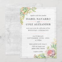 Boda de Cactus del Desierto Suculento de la acuare