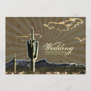 Invitación boda de cactus del país ruso occidental
