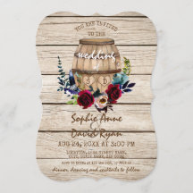 Boda de caída de barril de vino floral de Borgoña