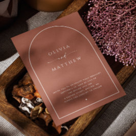 Invitación Boda de Caída en el Arco de la Terracota Profunda