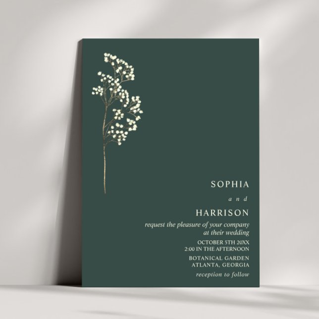 Invitación Boda de caída esmeralda gitophila 2 (Subido por el creador)