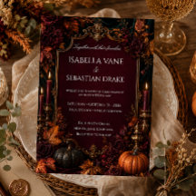 Boda de calabaza de otoño gótico
