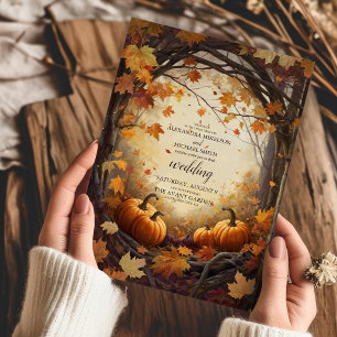 Invitación Boda de calabaza floral del país