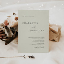 Boda de caligrafía clásica marfileña elegante