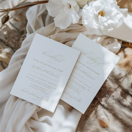 Invitación Boda de caligrafía clásica simple y elegante