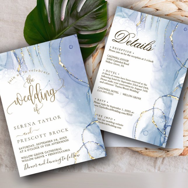 Invitación Boda de caligrafía de acuarela (Subido por el creador)