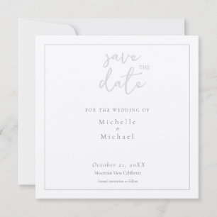 Invitación Boda de caligrafía de guión moderno Save the Date