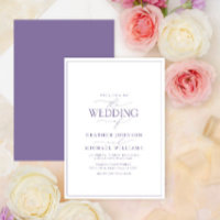 Boda de caligrafía de lavanda moderna de Lilac