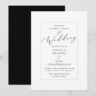 Invitación Boda de caligrafía de lujo PixDezines